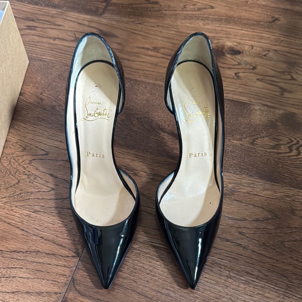 Christian Louboutin Black Patent Leather 100MM Pumps